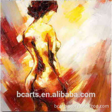 Nude portrait sexy woman abstract handmade oil painting on canvas